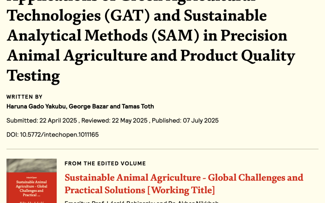 Book chapter on sustainable analytical methods applied in precision farming